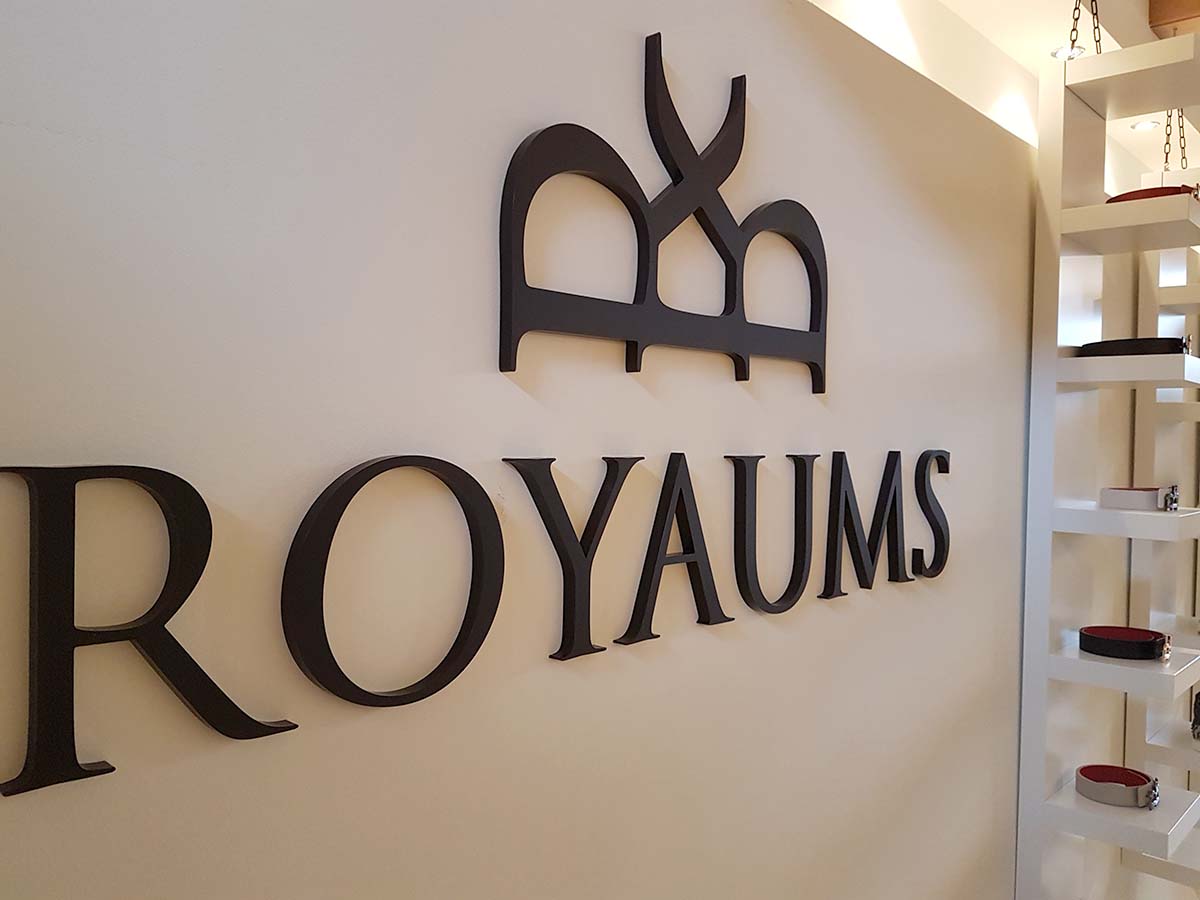 kunststof reclame letters Royaums